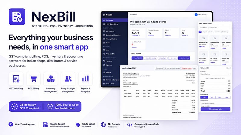 GST Billing POS Inventory Accounting Software