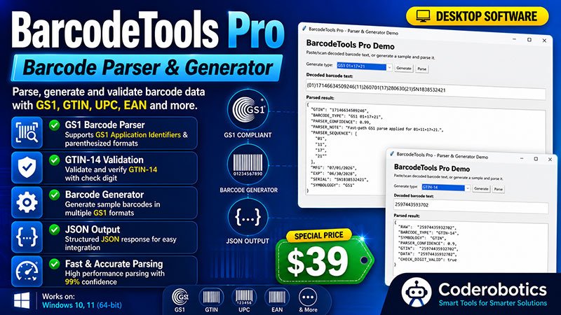 BarcodeTools Pro Python GS1 Barcode Parser