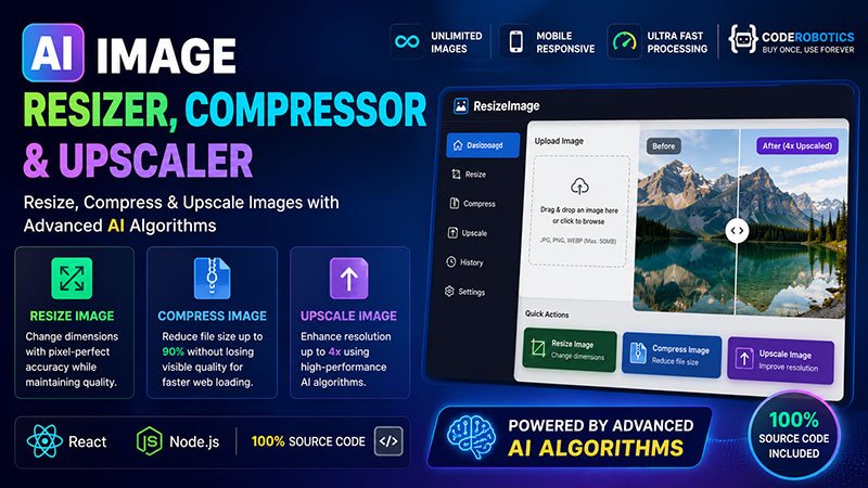 AI Image Resizer Compressor and Upscaler Script