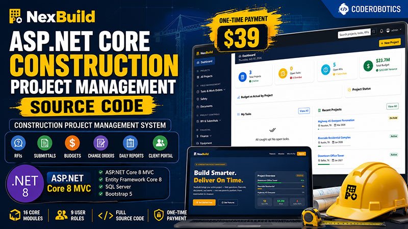 ASP.NET Core Construction Project Management