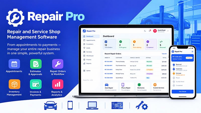 Repair Shop Management Software