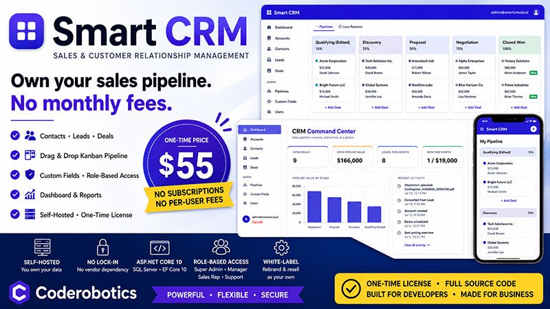 ASP.NET Core Sales and CRM Platform